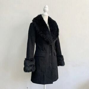 Rockstar Girlfriend Faux Fur Trim Blazer Grunge Whimsygoth